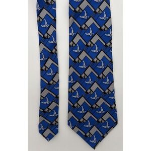 AIR FORCE Military Neck Tie USAF 100% Silk Royal Blue Eagle Neckwear Larson